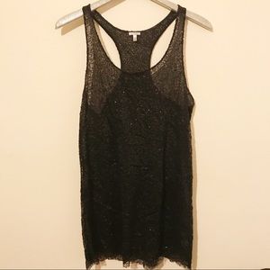 Victoria's Secret Sequined Tunic Top Racer Back M